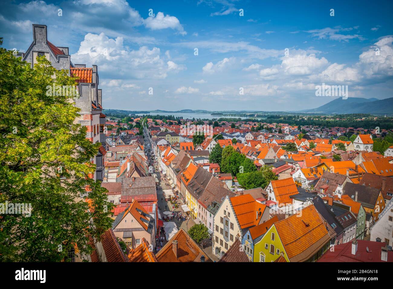 Deutschland, Bayern, Allgäu, Füssen, Forggensee, Altstadt, Reichenstraße Foto Stock