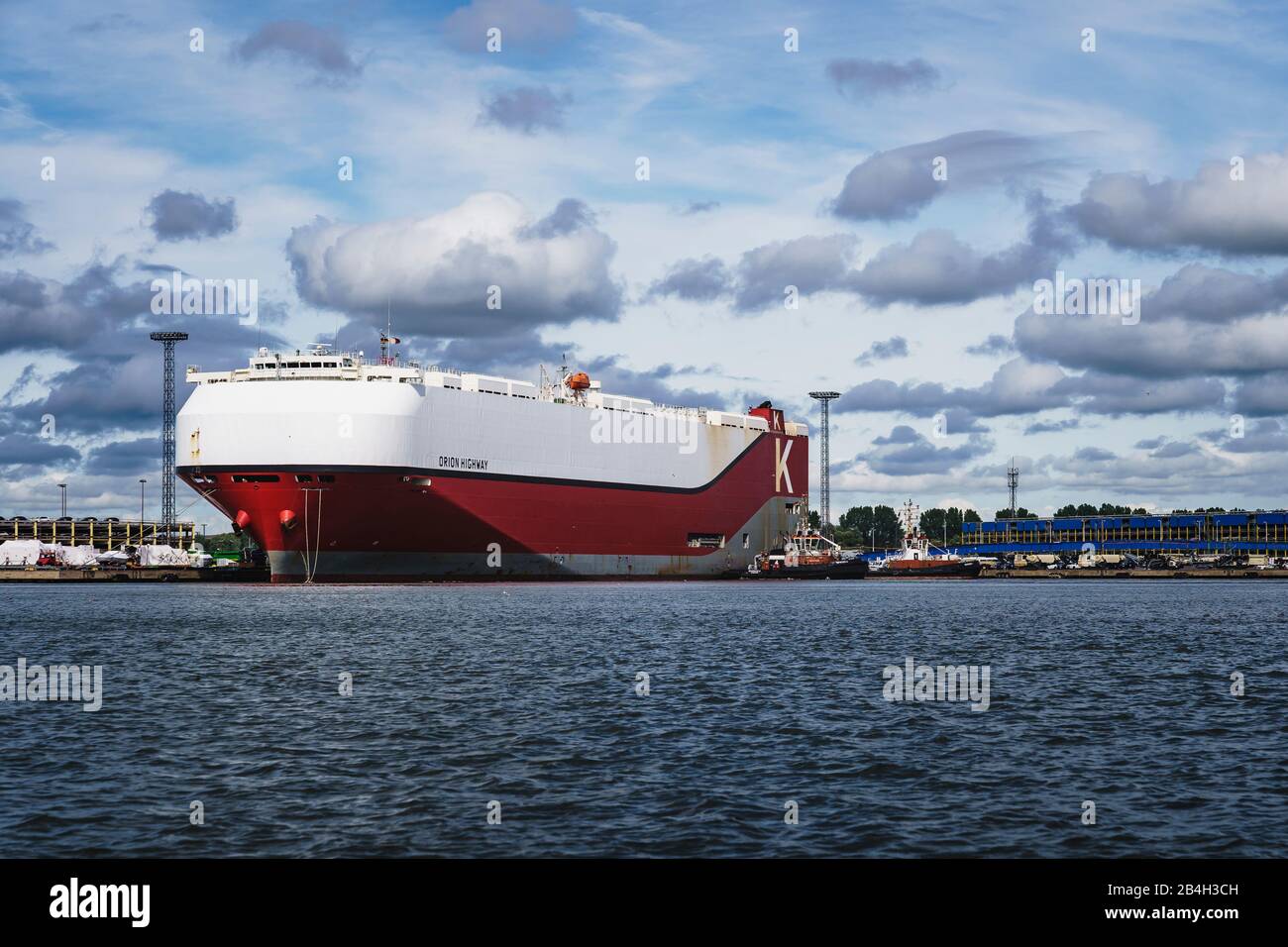 Nave, porto d'oltremare, Bremerhaven, Germania, Europa Foto Stock