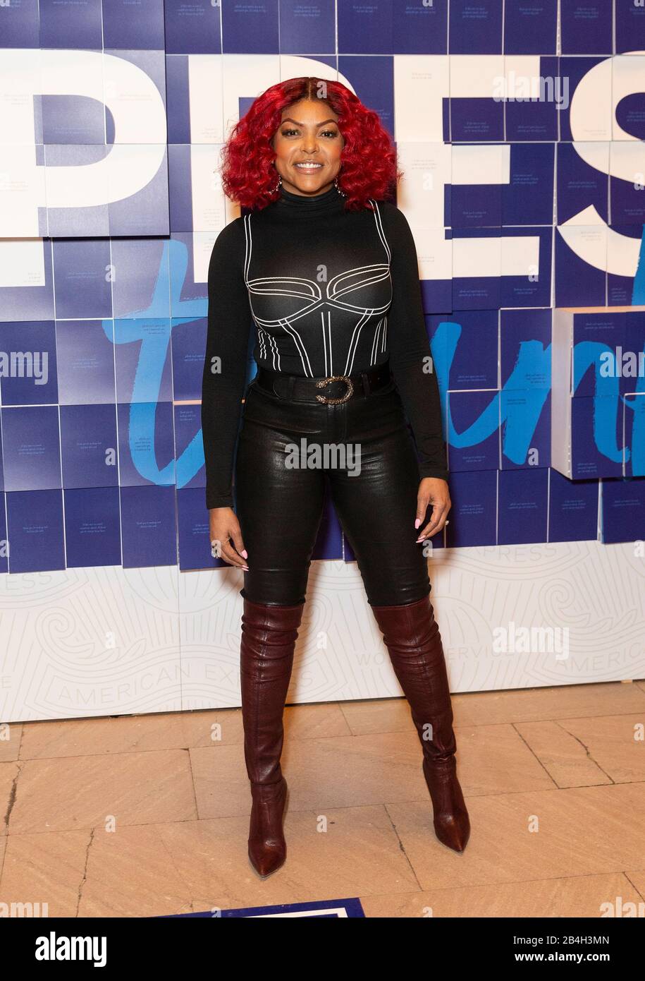 New York, Stati Uniti. 06th Mar, 2020. Taraji P. Henson Partecipa All'American Express Employee Appreciation Day Al Grand Central Terminal Vanderbilt Hall (Photo By Lev Radin/Pacific Press) Credit: Pacific Press Agency/Alamy Live News Foto Stock