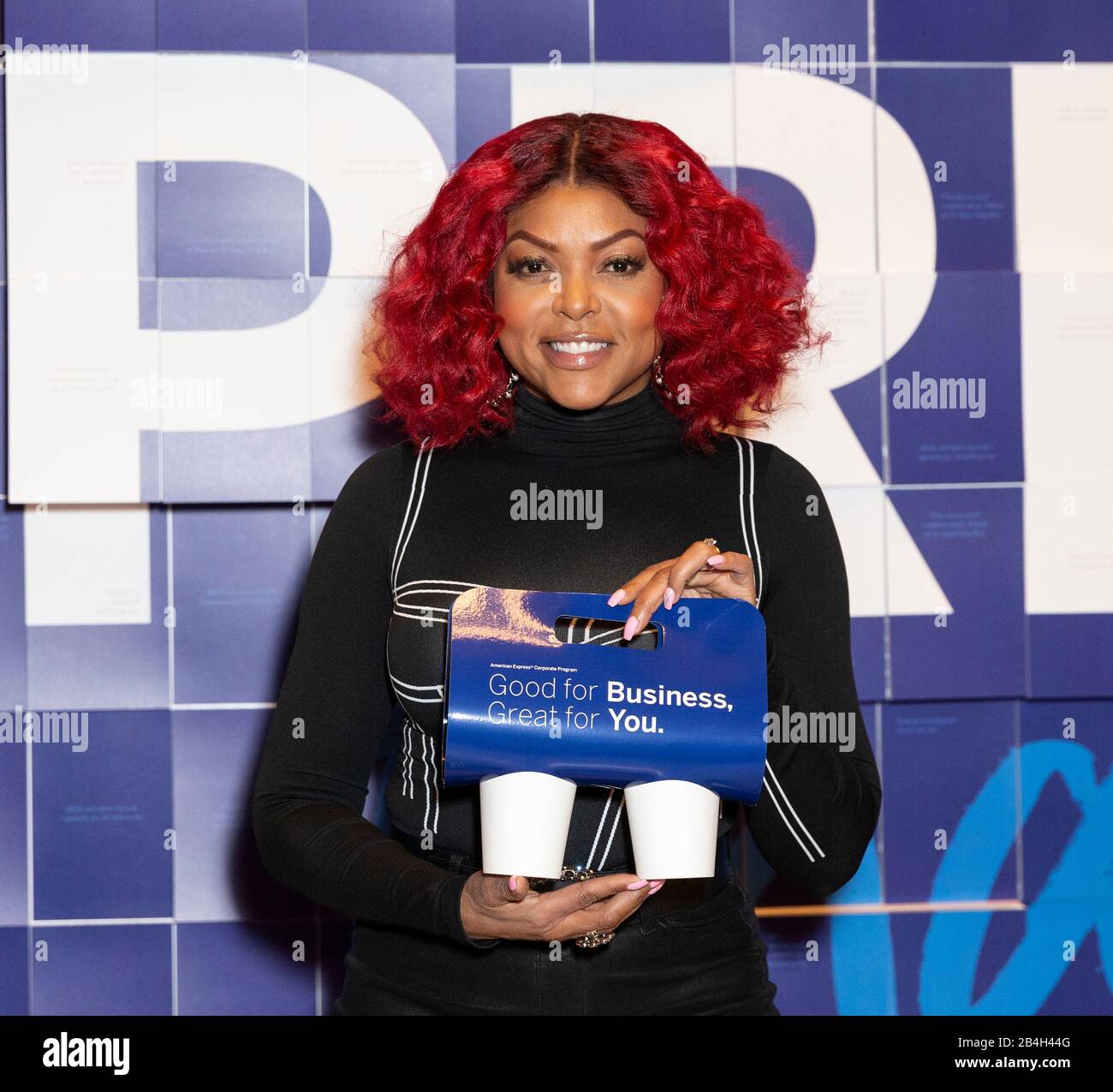 New York, Stati Uniti. 06th Mar, 2020. Taraji P. Henson Partecipa All'American Express Employee Appreciation Day Al Grand Central Terminal Vanderbilt Hall (Photo By Lev Radin/Pacific Press) Credit: Pacific Press Agency/Alamy Live News Foto Stock