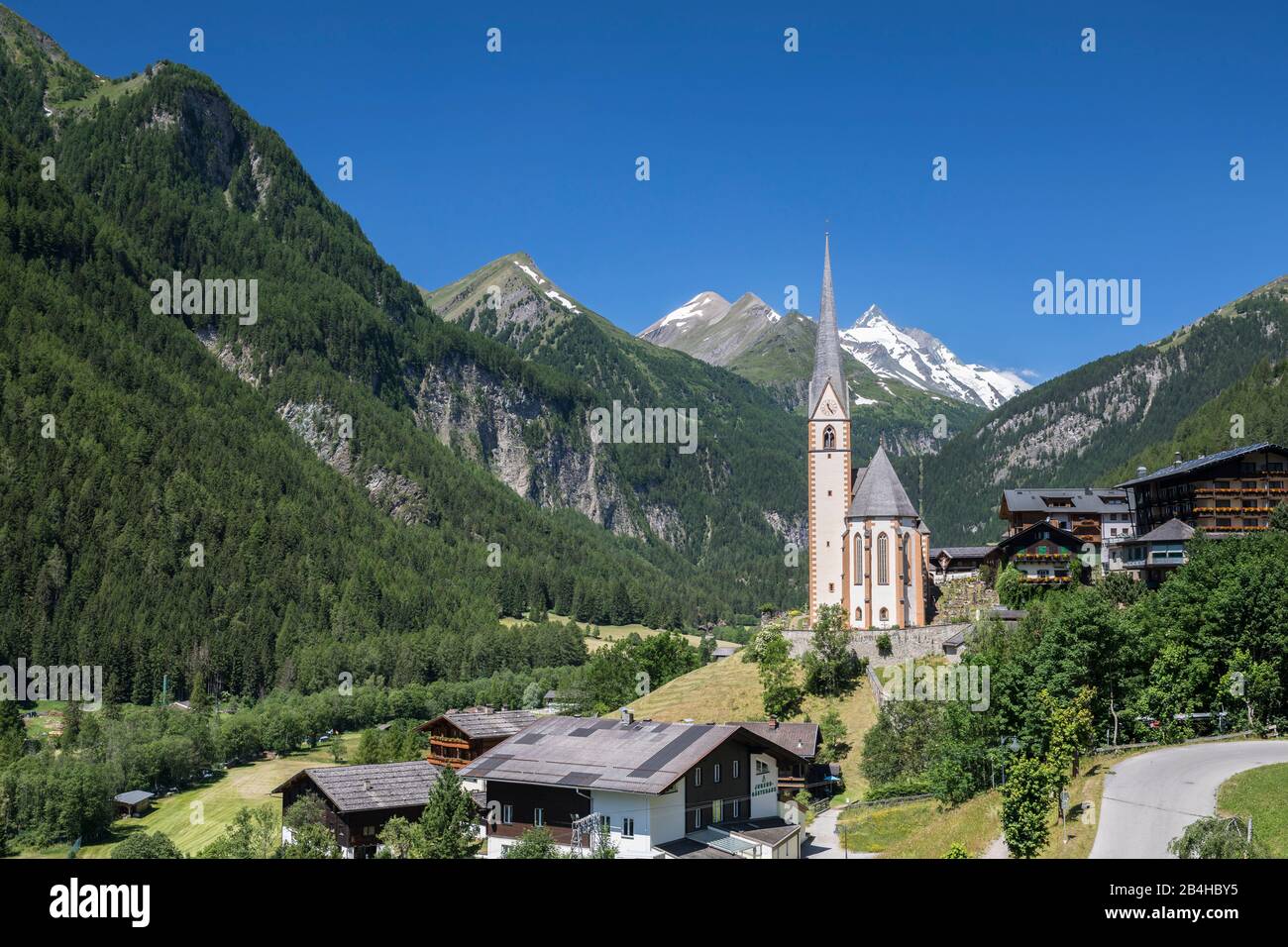 Heiligenblut Am Großglockner, Mölltal, Nationalpark Hohe Tauern, Bezirk Spittal An Der Drau, Kärnten, Österreich Foto Stock