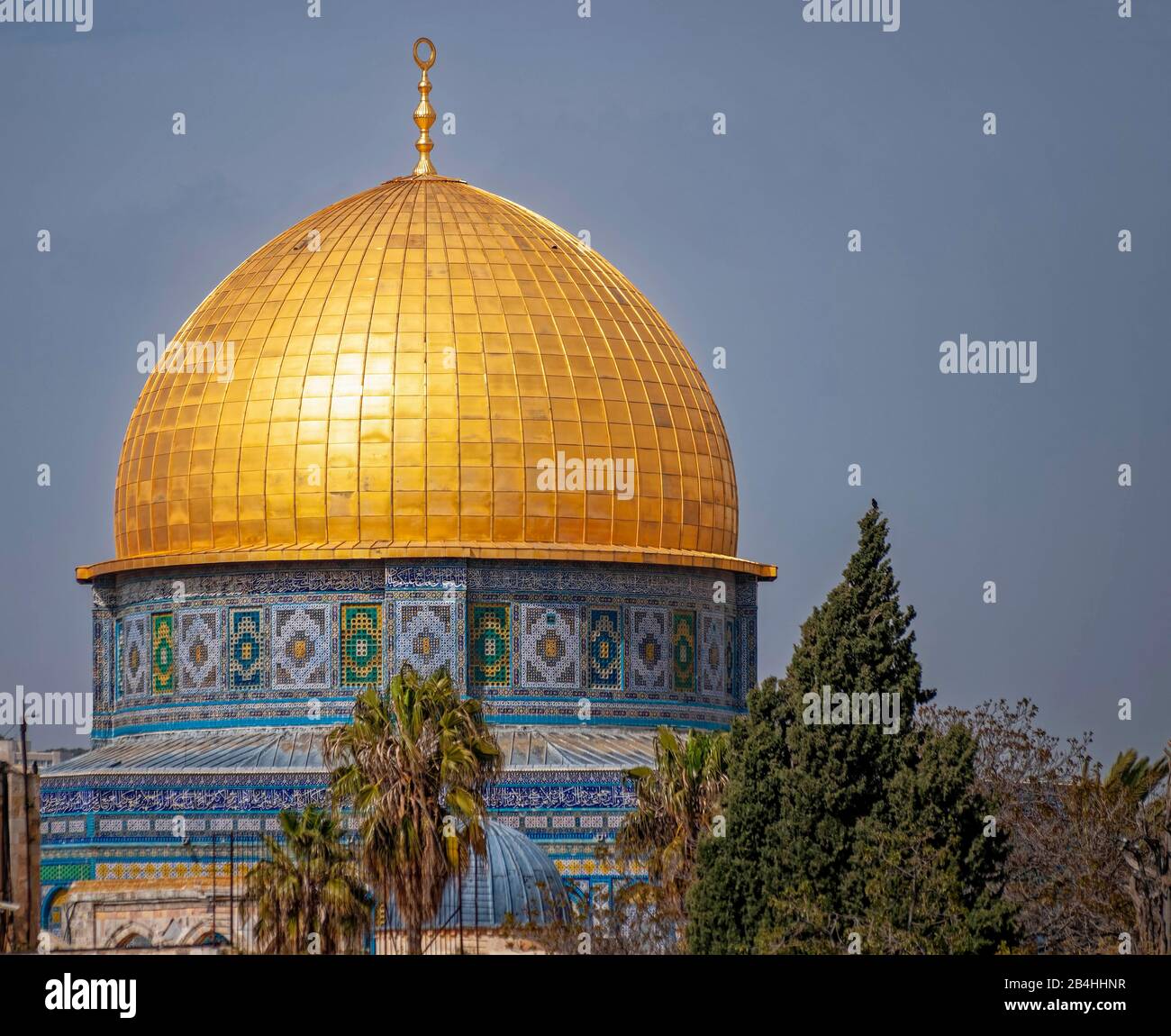 Israele, cupola della roccia sul Monte del Tempio, Gerusalemme Foto Stock