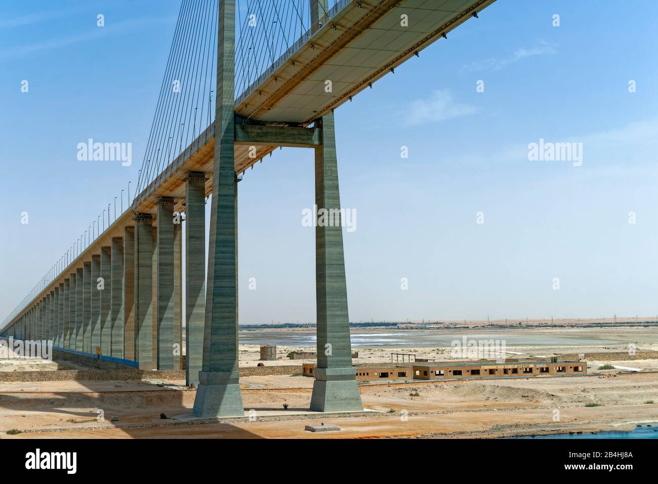 Canale Di Suez, Ponte Canale Di Suez, Egitto Foto Stock