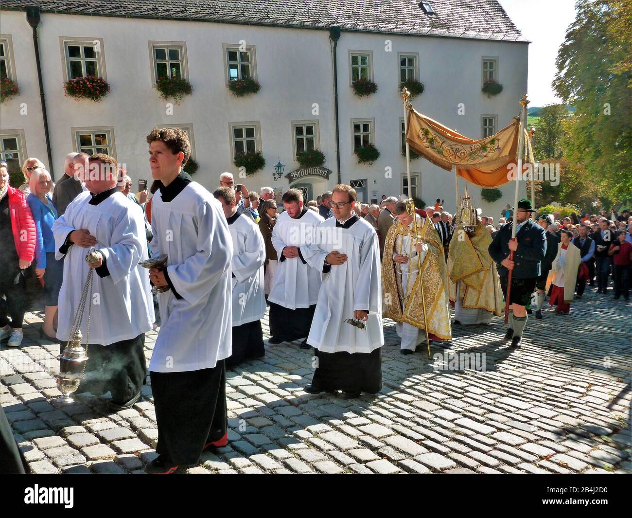 Germania, Baviera, Andechs, Tre Ospiti Fest, Processione Foto Stock