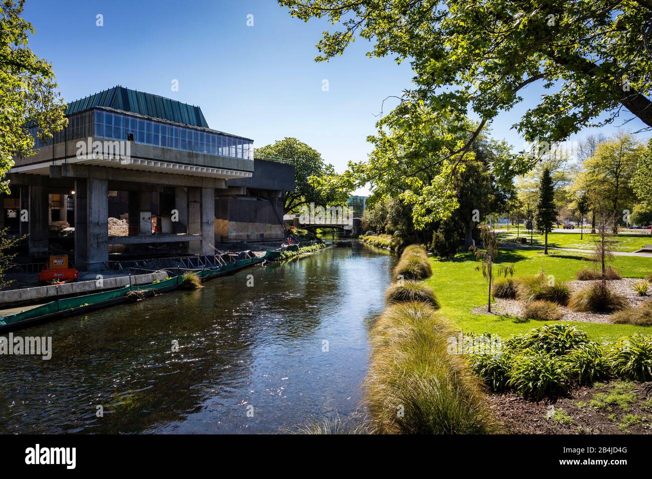 Ricostruzione A Avon River, Victoria Squre, Christchurch Central City Foto Stock