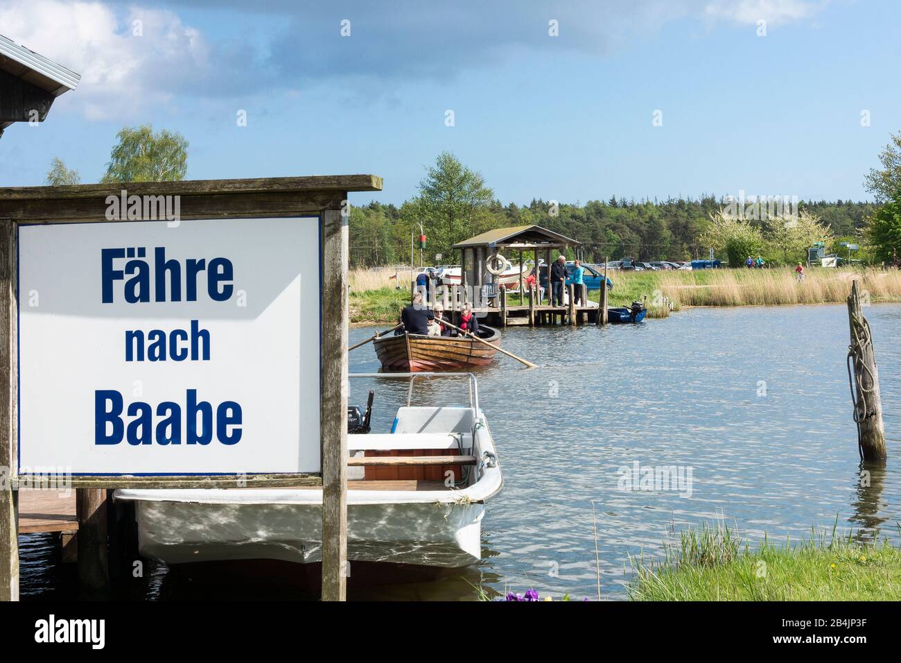 Rügen, Biosphärenreservat Südost-Rügen, Ruderfähre Zwischen Baabe Und Moritzdorf Foto Stock