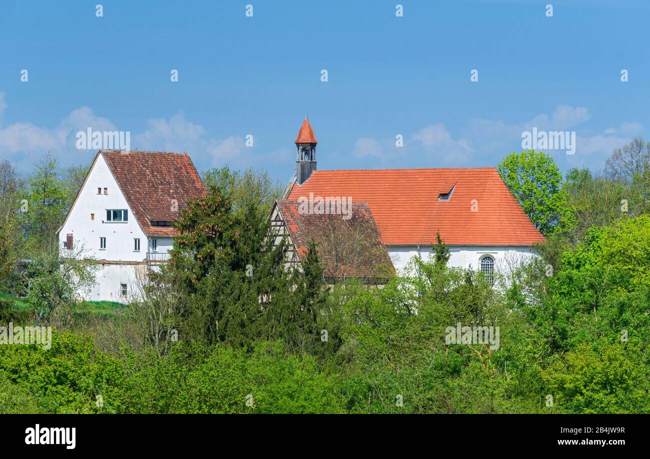 Germania, Baden-Württemberg, Rottenburg am Neckar, cappella del centro storico, nel cuore romanico, ampliato nel 1688, ristrutturato nel 1983/85. Foto Stock