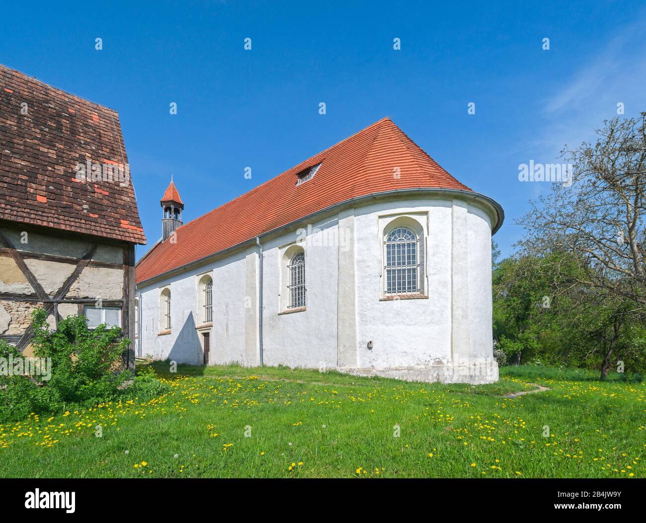 Germania, Baden-Württemberg, Rottenburg am Neckar, cappella del centro storico, nel cuore romanico, ampliato nel 1688, ristrutturato nel 1983/85. Foto Stock