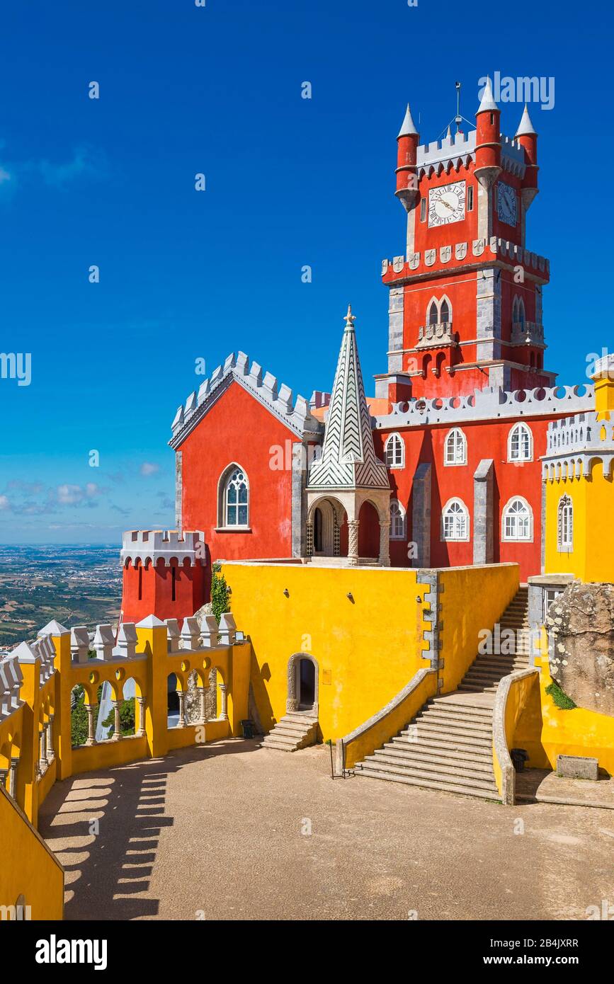 Pena il Palazzo Nazionale di Sintra, Portogallo Foto Stock