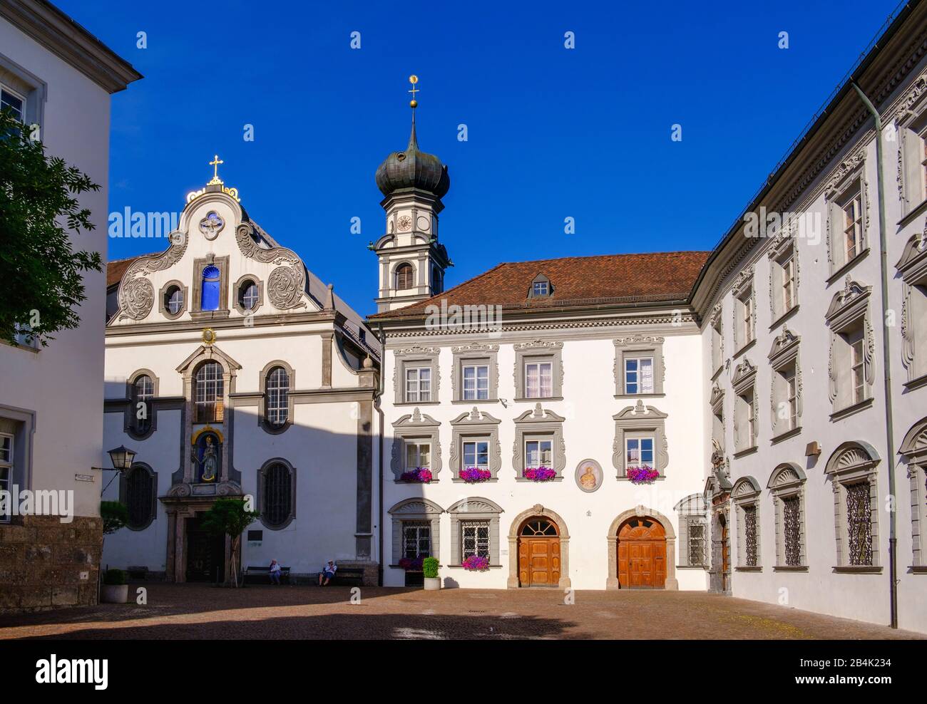 Jesuitenkirche, Stiftsplatz, Hall In Tirolo, Inn Valley, Tirolo, Austria Foto Stock