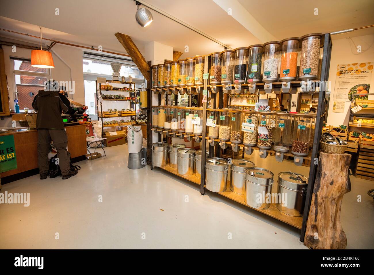Negozio biologico per la nutrizione vegetariana, vegana e alternativa Foto Stock