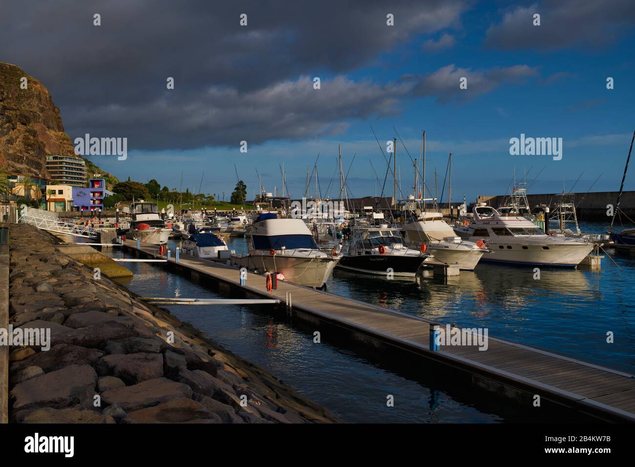 Arco Da Calheta Marina, Isola Di Madeira, Portogallo Foto Stock