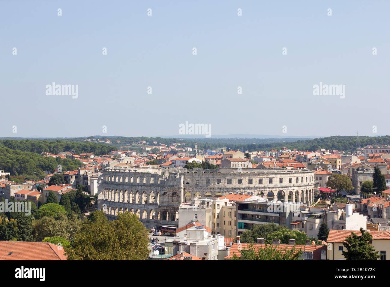 L'anfiteatro romano di Pula, Croazia Foto Stock