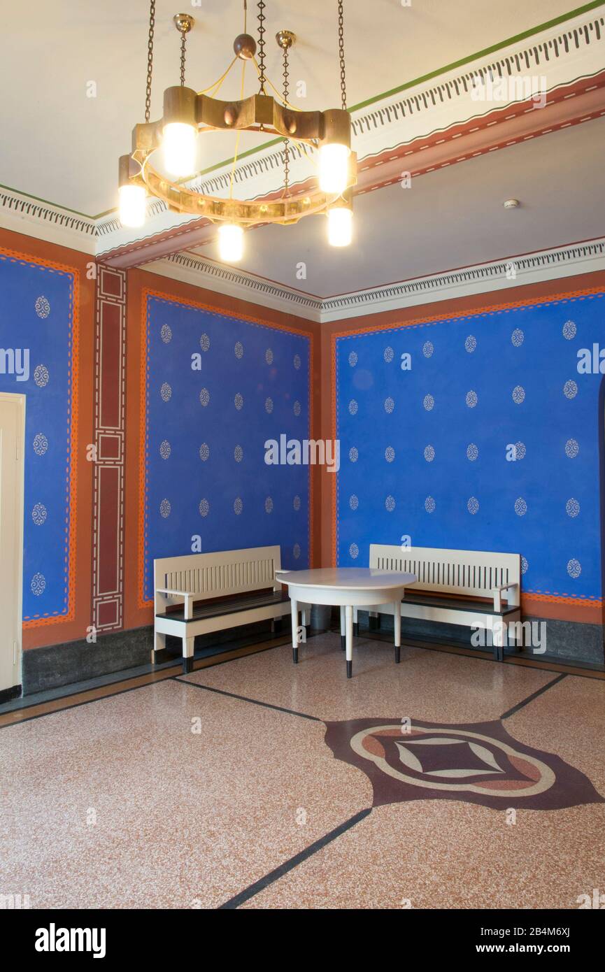 Jugendstilbad Darmstadt, Piscina Coperta Art Nouveau, Darmstadt, Hesse, Germania Foto Stock