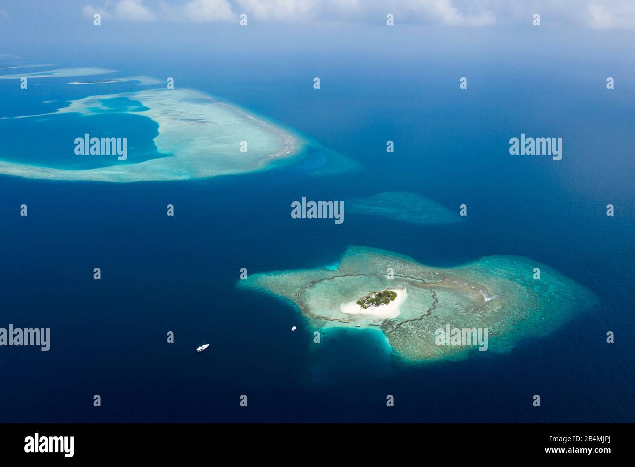 Privat Isola Vaagali, South Male Atoll, Oceano Indiano, Maldive Foto Stock
