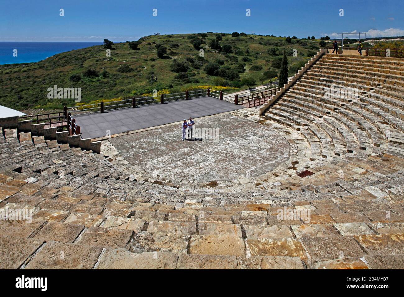 Teatro, Kourion, Cipro, Parte Greca Foto Stock