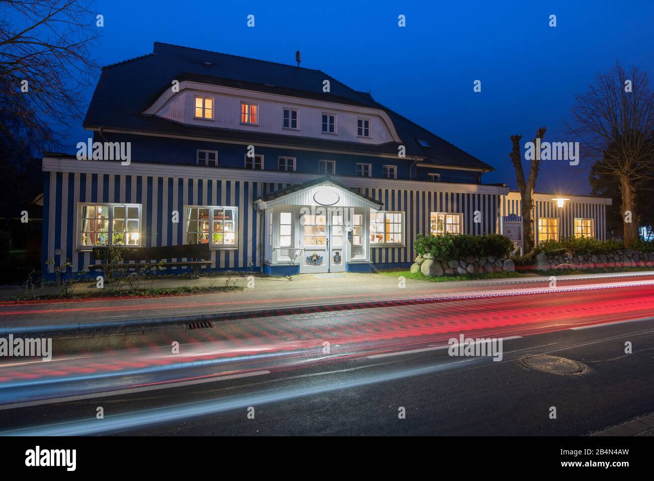 Germania, Meclemburgo-Pomerania anteriore, Ahrenshoop, guest house, purfare Foto Stock