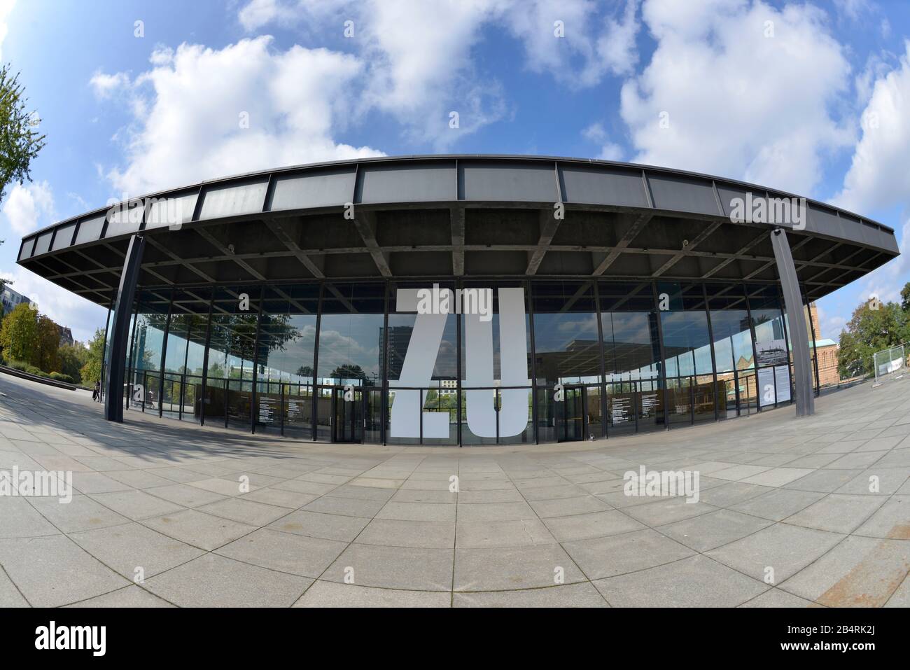 Neue Nationalgalerie, il Kulturforum, il Tiergarten, nel quartiere Mitte di Berlino, Deutschland Foto Stock