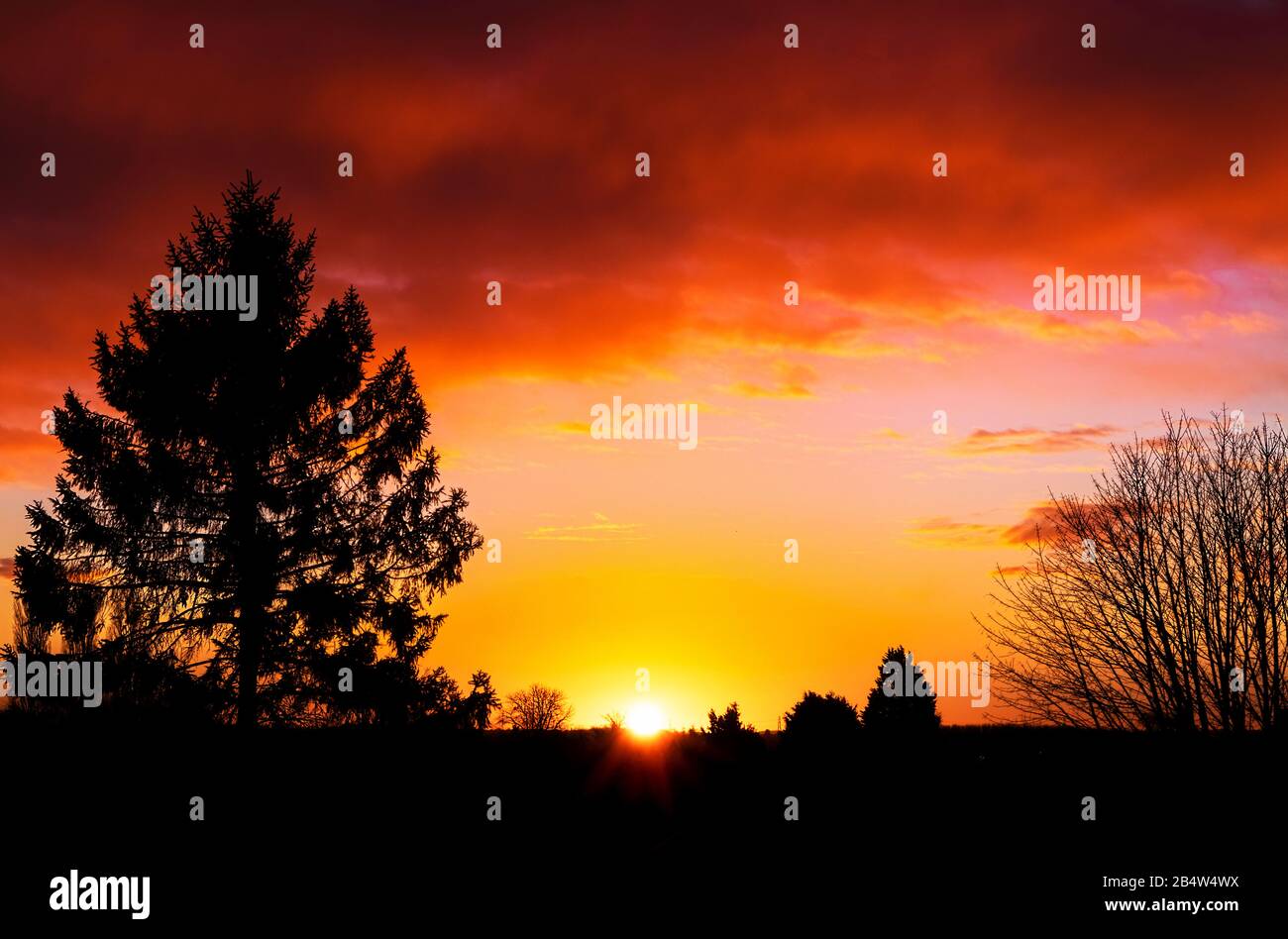 Alba Da Arlesey Station, Bedfordshire, Regno Unito Foto Stock