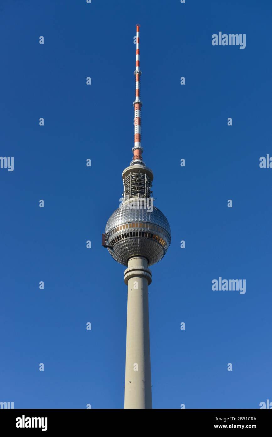 Fernsehturm, Alexanderplatz Mitte di Berlino, Deutschland Foto Stock