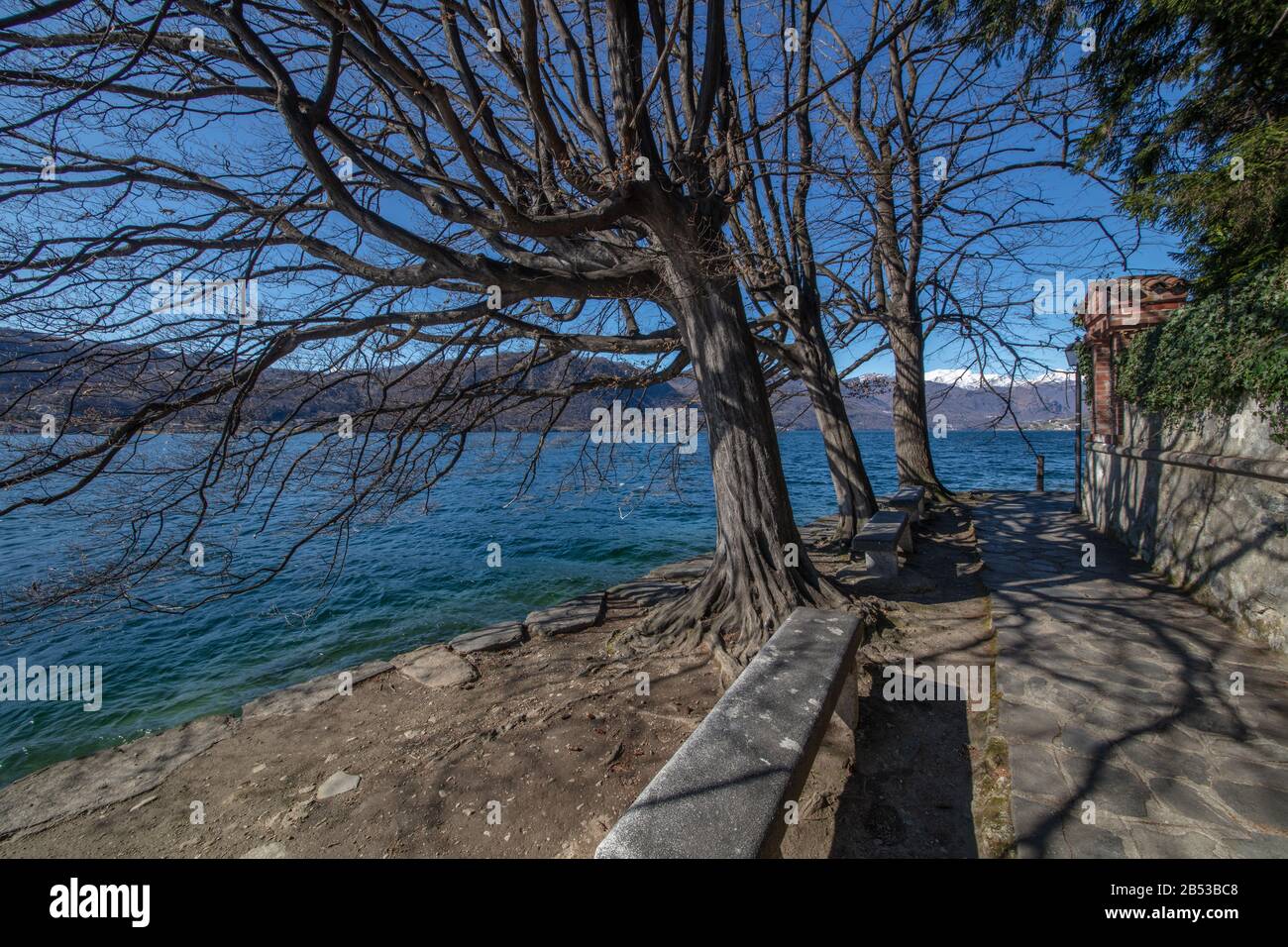 Una fantastica vista sul Lago d'Orta, Piemonte, Lombardia, Italia Foto Stock