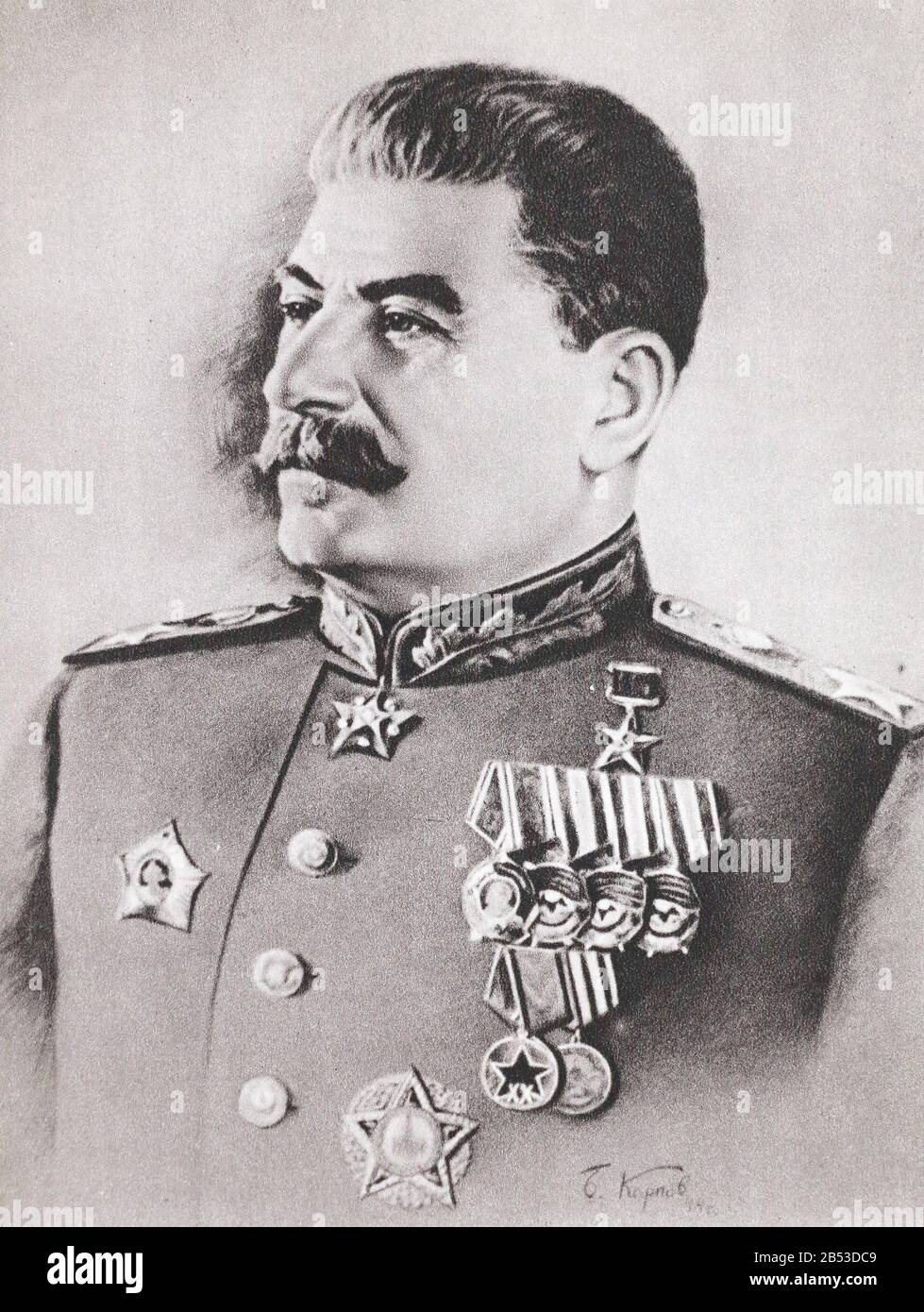 Ritratto Di Joseph Stalin. 1950s. Foto Stock
