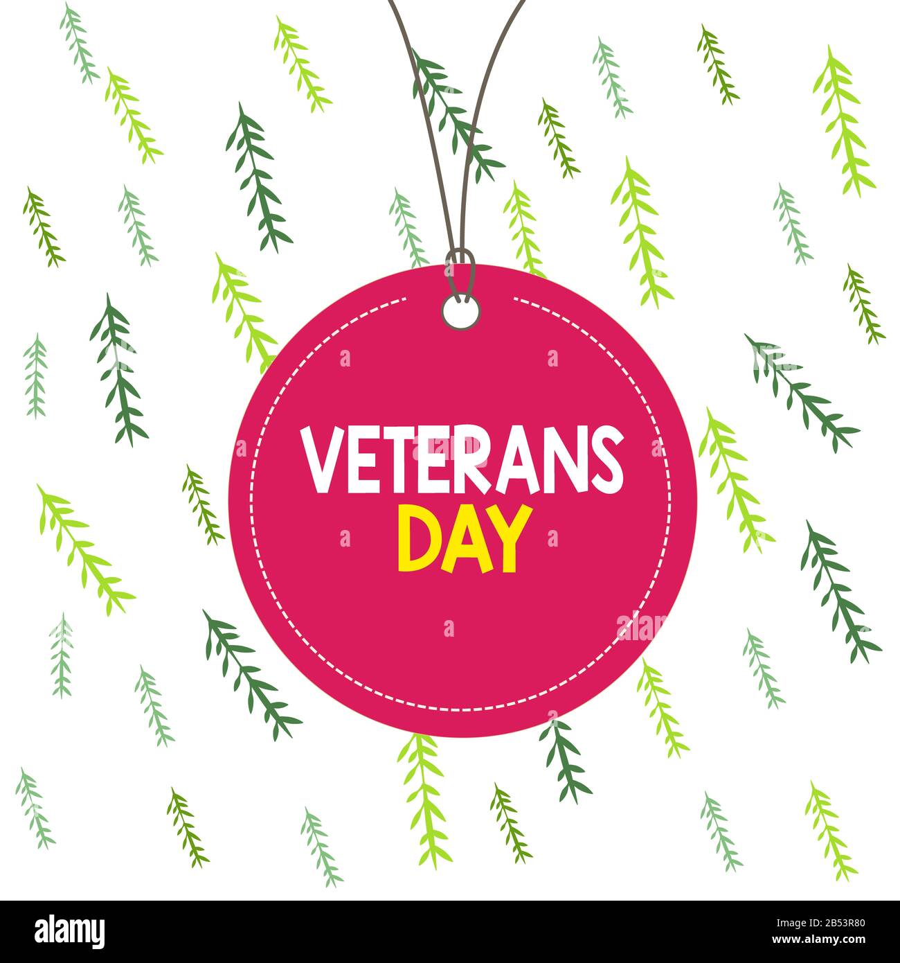 Testo Di Scrittura Veterans Day. Foto concettuale una festa pubblica per onorare i veterani statunitensi e le vittime di tutte le guerre Badge cerchio etichetta stringa rotonda vuoto Foto Stock