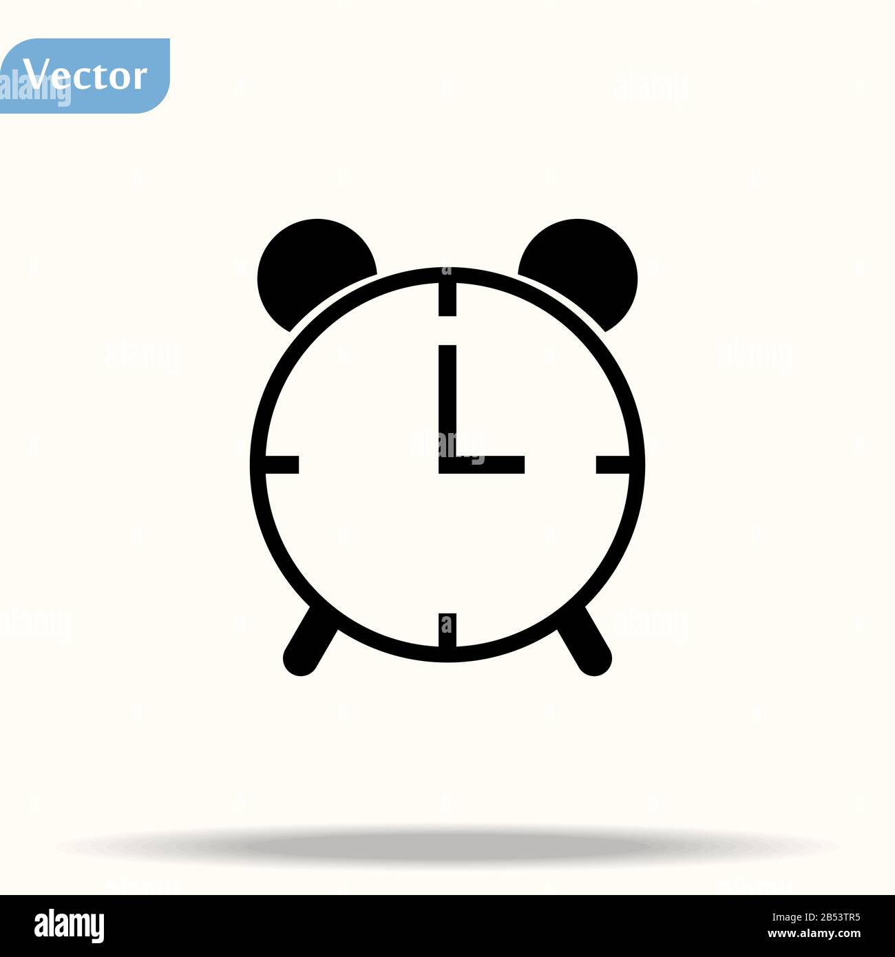 Icona di un orologio alla moda in stile piatto isolato su sfondo. Icona di un orologio simbolo di pagina per il vostro sito web design icona Orologio logo, app, UI. Icona di un orologio vettore Illustrazione Vettoriale