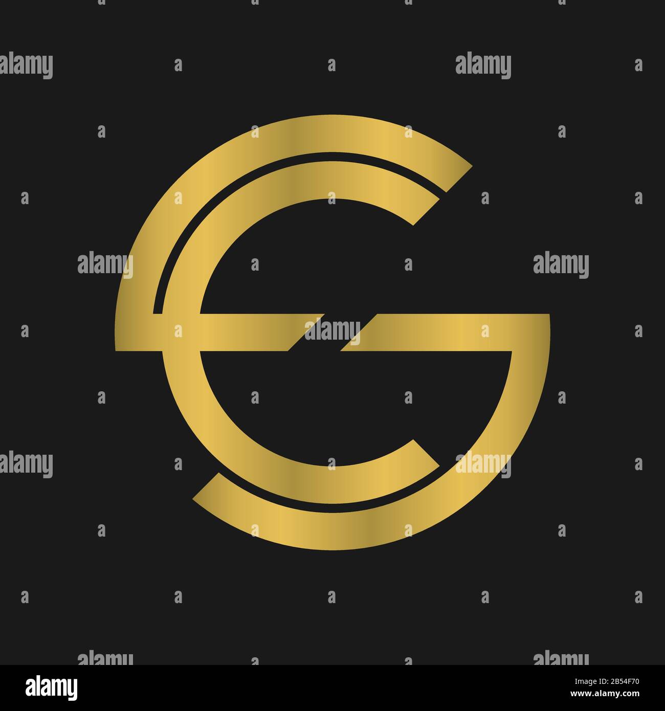 S , e , C , se , ES lettera logo design e monogramma logo Illustrazione Vettoriale