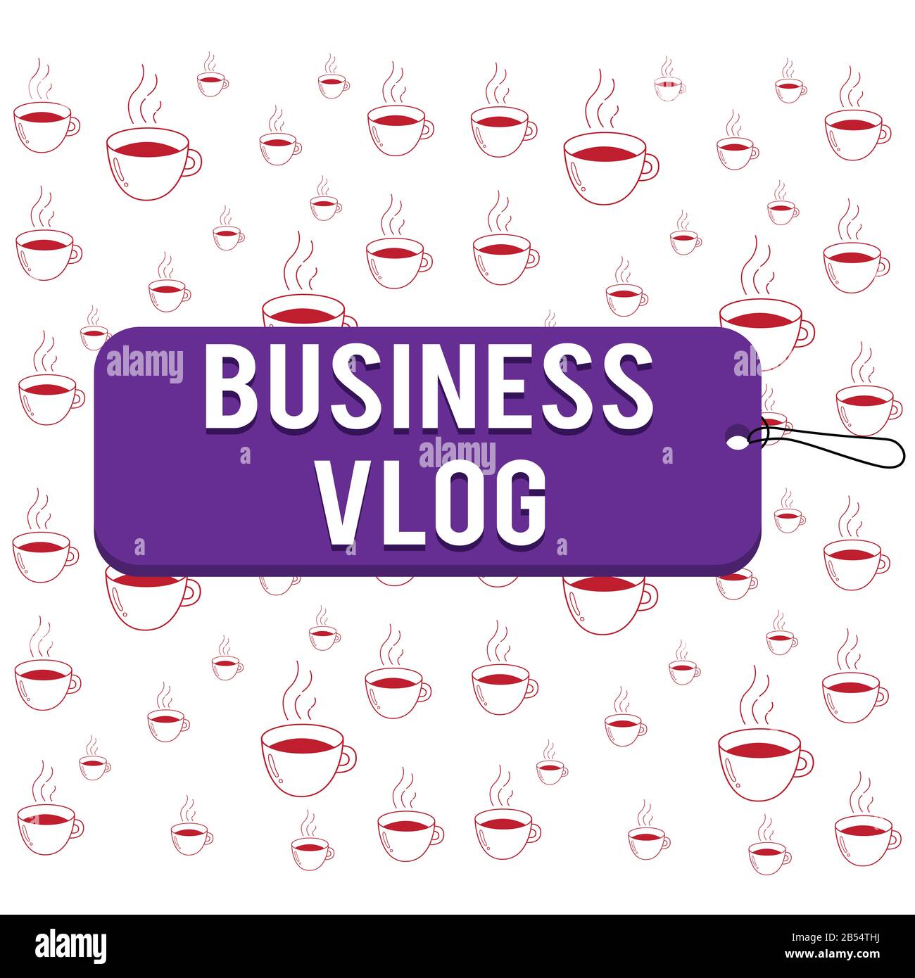 Nota di scrittura che mostra Business Vlog. Concetto di business per un contenuto video relativo all'oggetto correlato al rettangolo del logo del tag etichetta aziendale Foto Stock