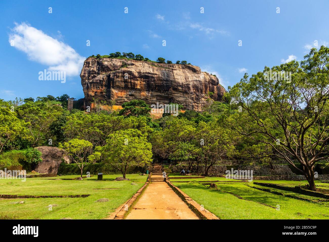 Sigiriya o roccia del Leone - antica fortezza di roccia, Dambulla, Provincia Centrale, Sri Lanka Foto Stock