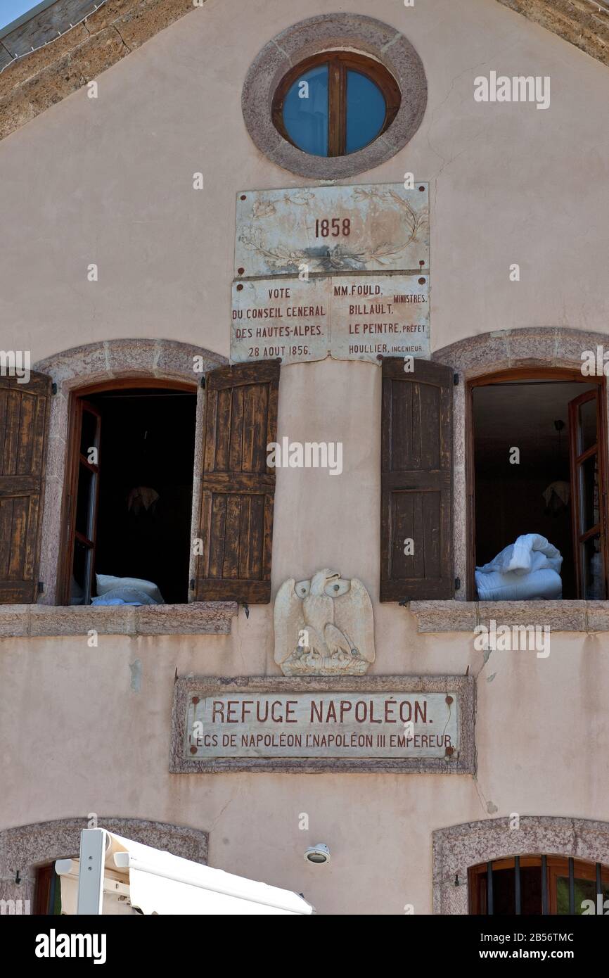 Rifugio Napoleone, guest house, Restauirant, Gasthaus, col de Vars, Vars pass Foto Stock