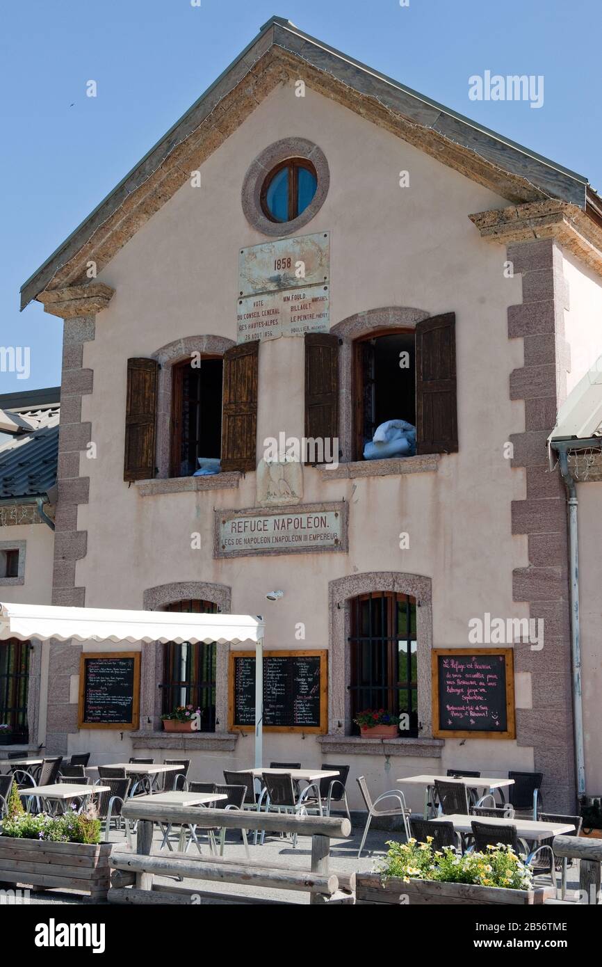 Rifugio Napoleone, guest house, Restauirant, Gasthaus, col de Vars, Vars pass Foto Stock