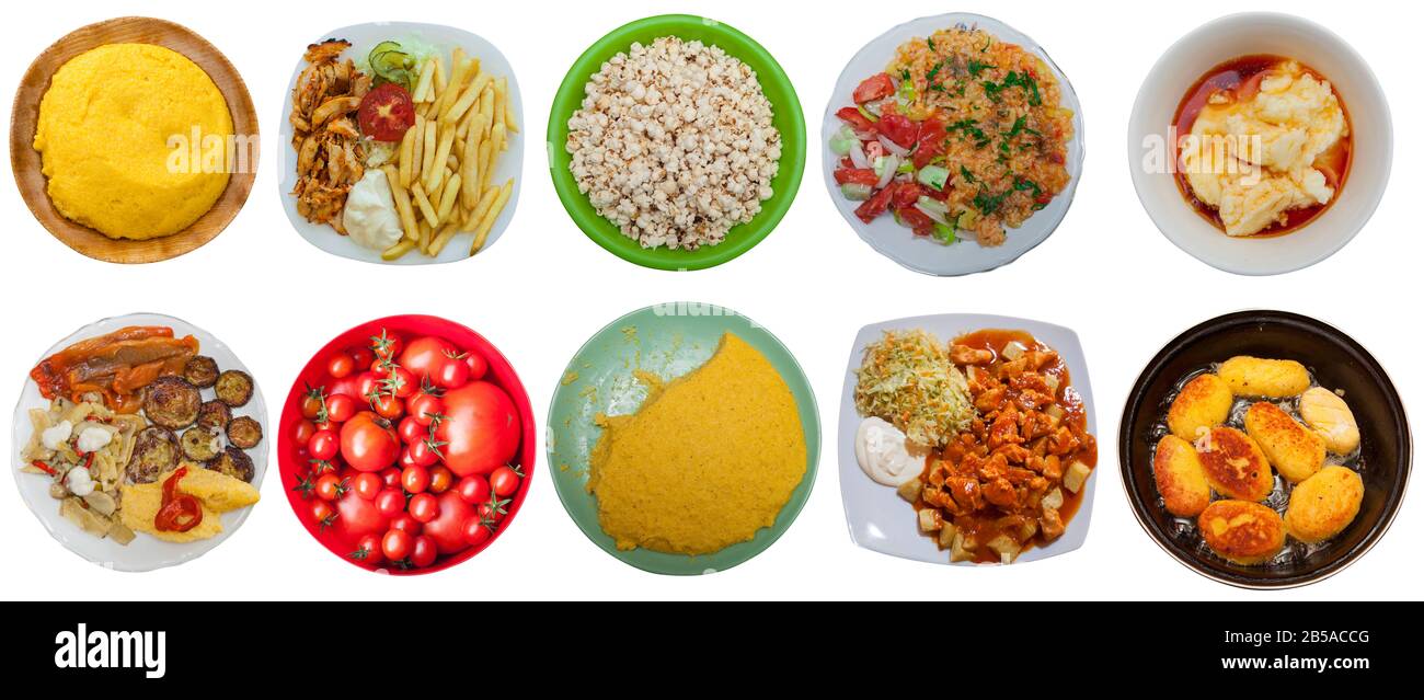 set di cibo di alta qualità su un piatto. ristorante o cucina concetto Foto Stock