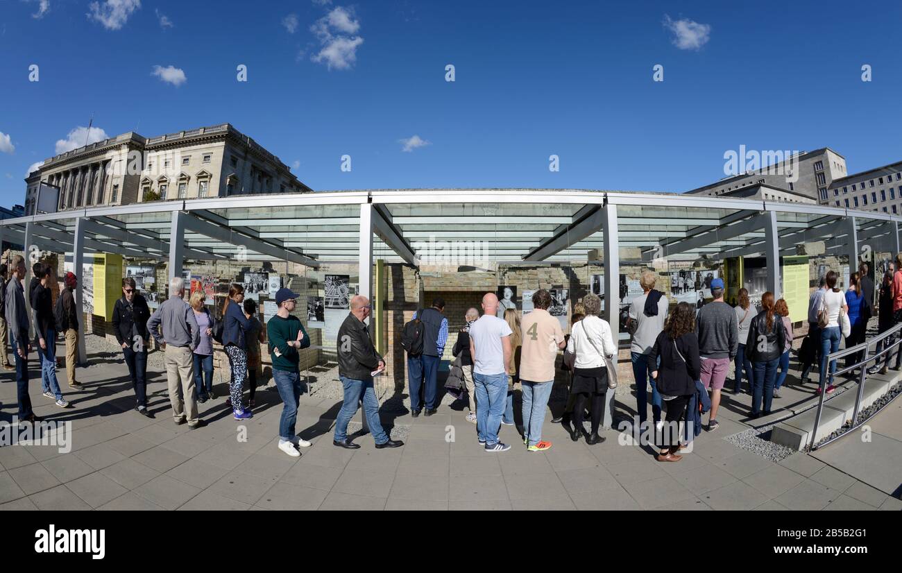 Topographie Des Terrors, Niederkirchnerstraße, Kreuzberg, Berlin, Deutschland Foto Stock