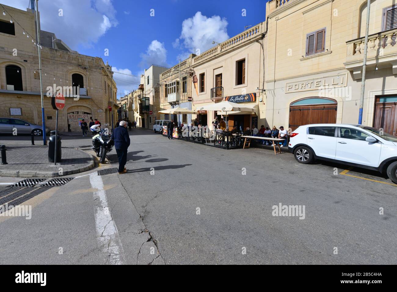 Via a Valletta Malta. Foto Stock