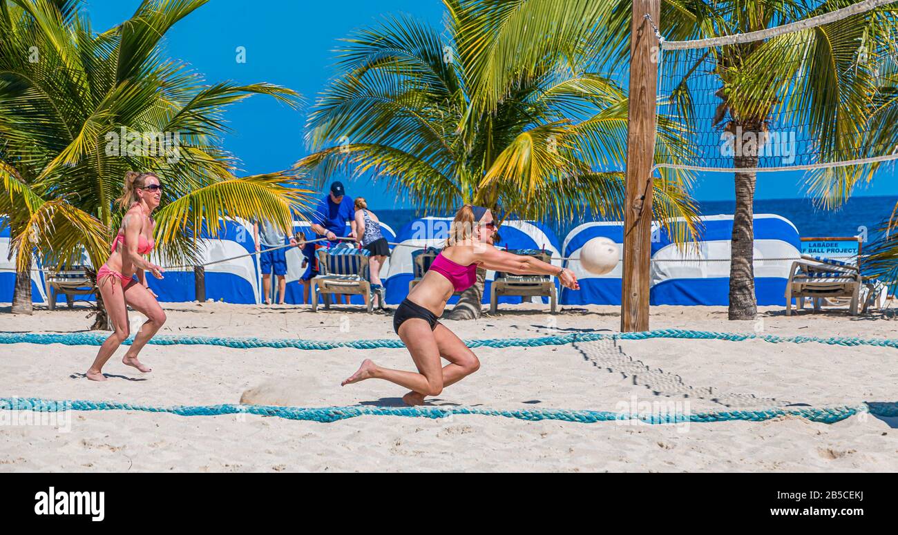 Ladies Beach Volleyball Foto Stock