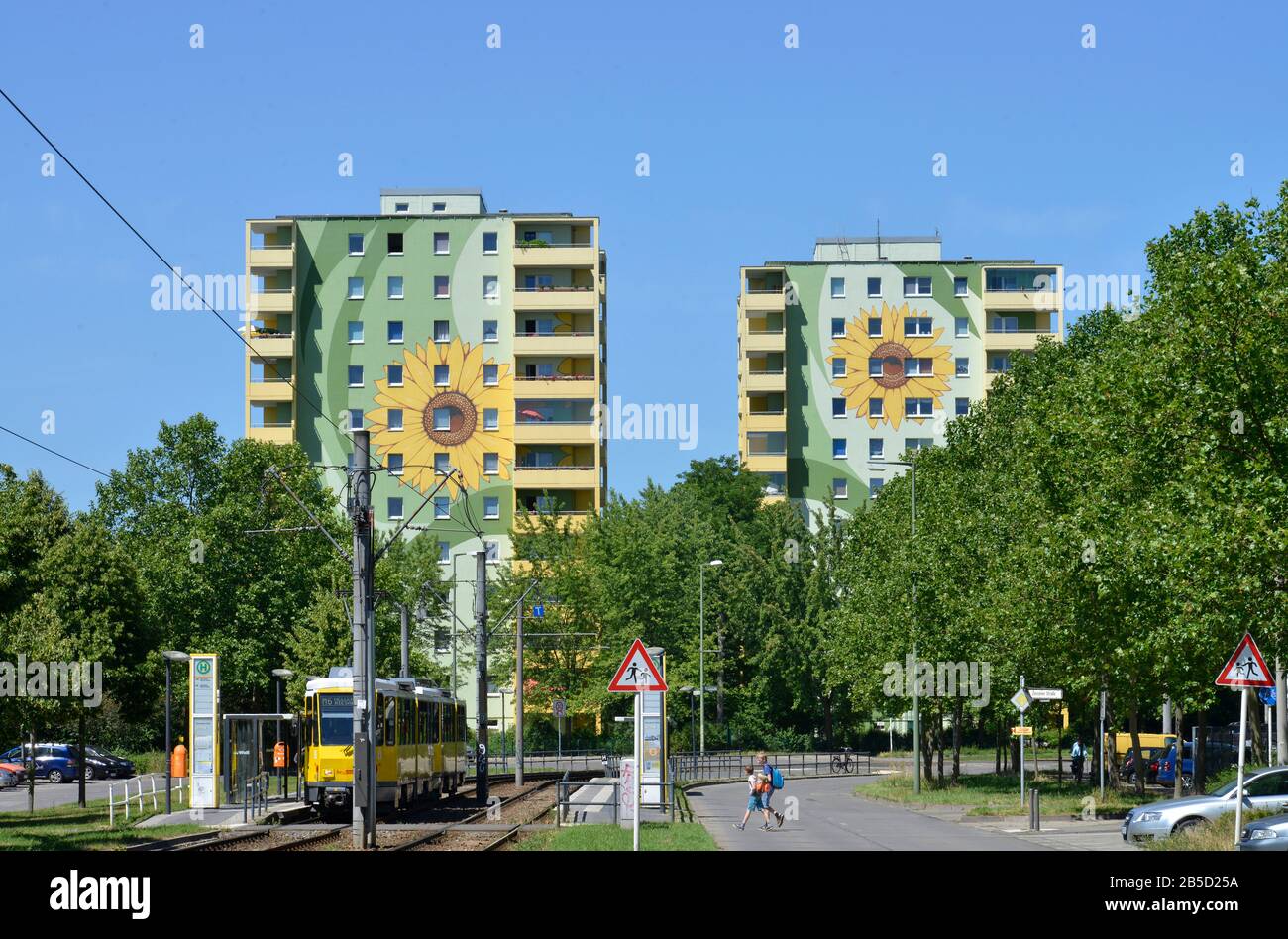 Wohnhaus, Zossener Strasse, Hellersdorf, Berlino, Deutschland Foto Stock