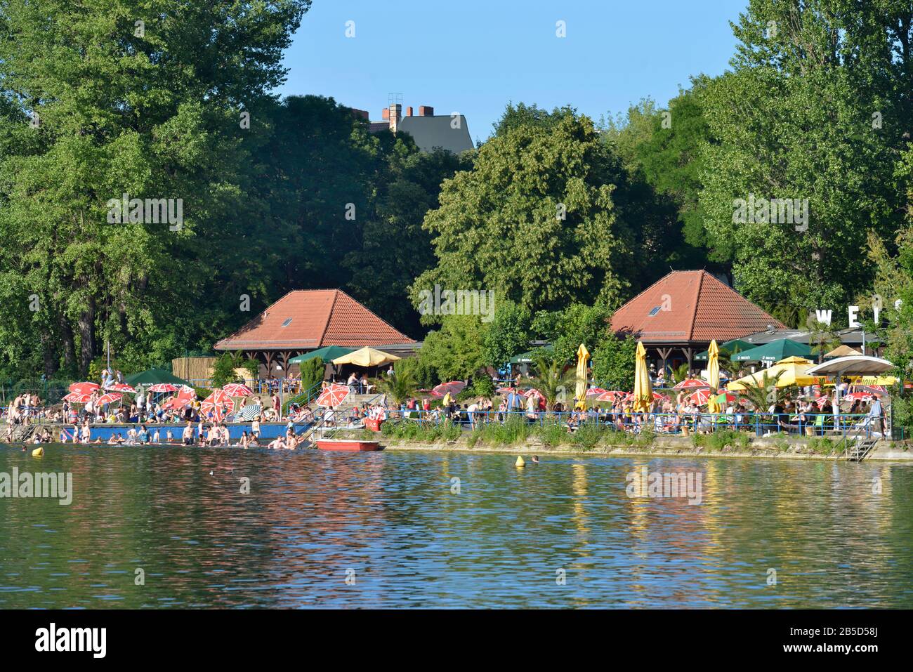 Strandbad, Weisser See, Weissensee, Pankow, Berlin, Deutschland Foto Stock