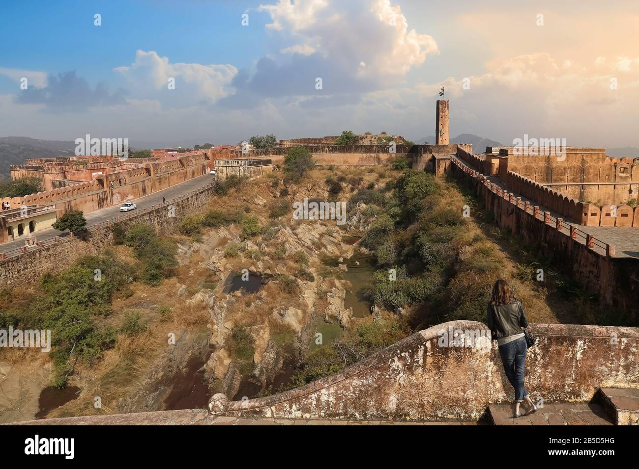 Fort storico di Jaigarh a Jaipur Rajasthan India costruito da Jai Singh nel 1726 Foto Stock