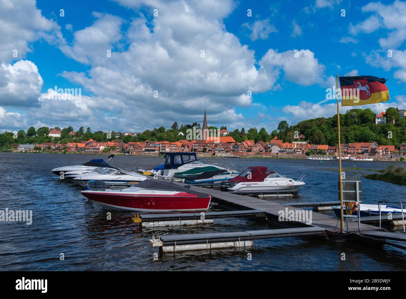 Città storica di Lauenburg sul fiume Elba, Contea di Lauenburg, Schleswig-Holstein, Germania settentrionale, Europa centrale Foto Stock