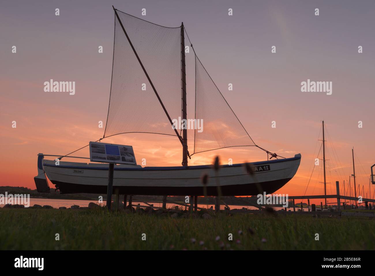 Marina di Maasholm, piccola comunità di pescatori sul fiordo di Schlei, Mar Baltico, Schleswig-Holstein, Germania settentrionale, Europa, Foto Stock