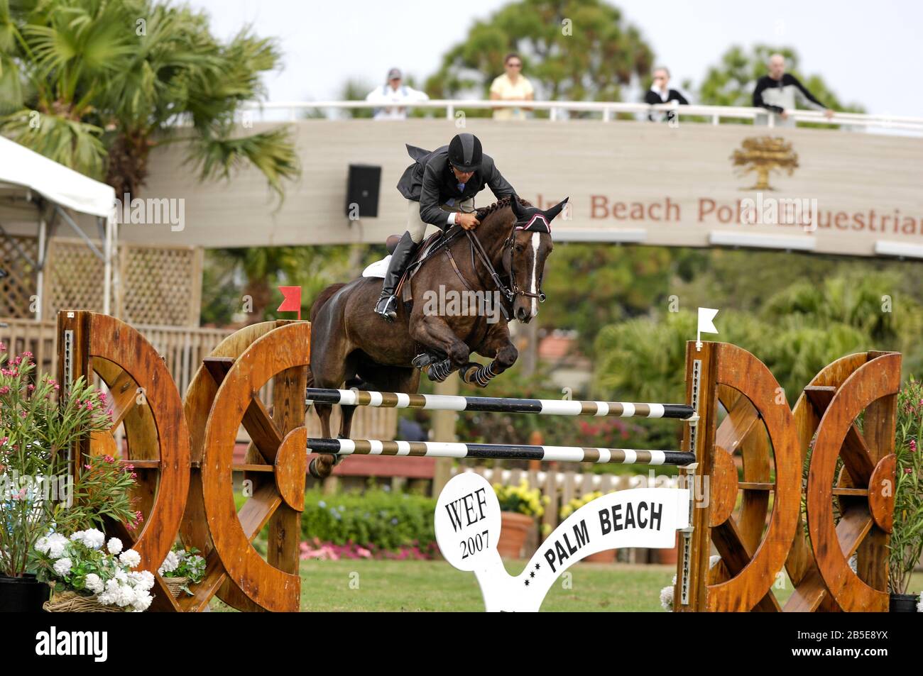 Eric Lamaze (Can) In Sella A Sun, Winter Equestrian Festival, Wellington Florida, Gennaio 2007 Foto Stock