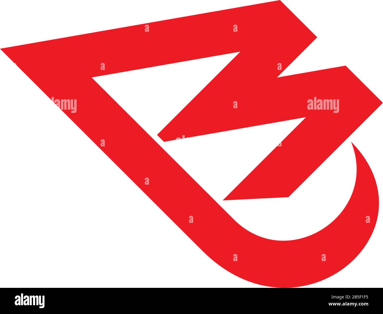 lettera m astratta swoosh aereo simbolo vettore logo Illustrazione Vettoriale