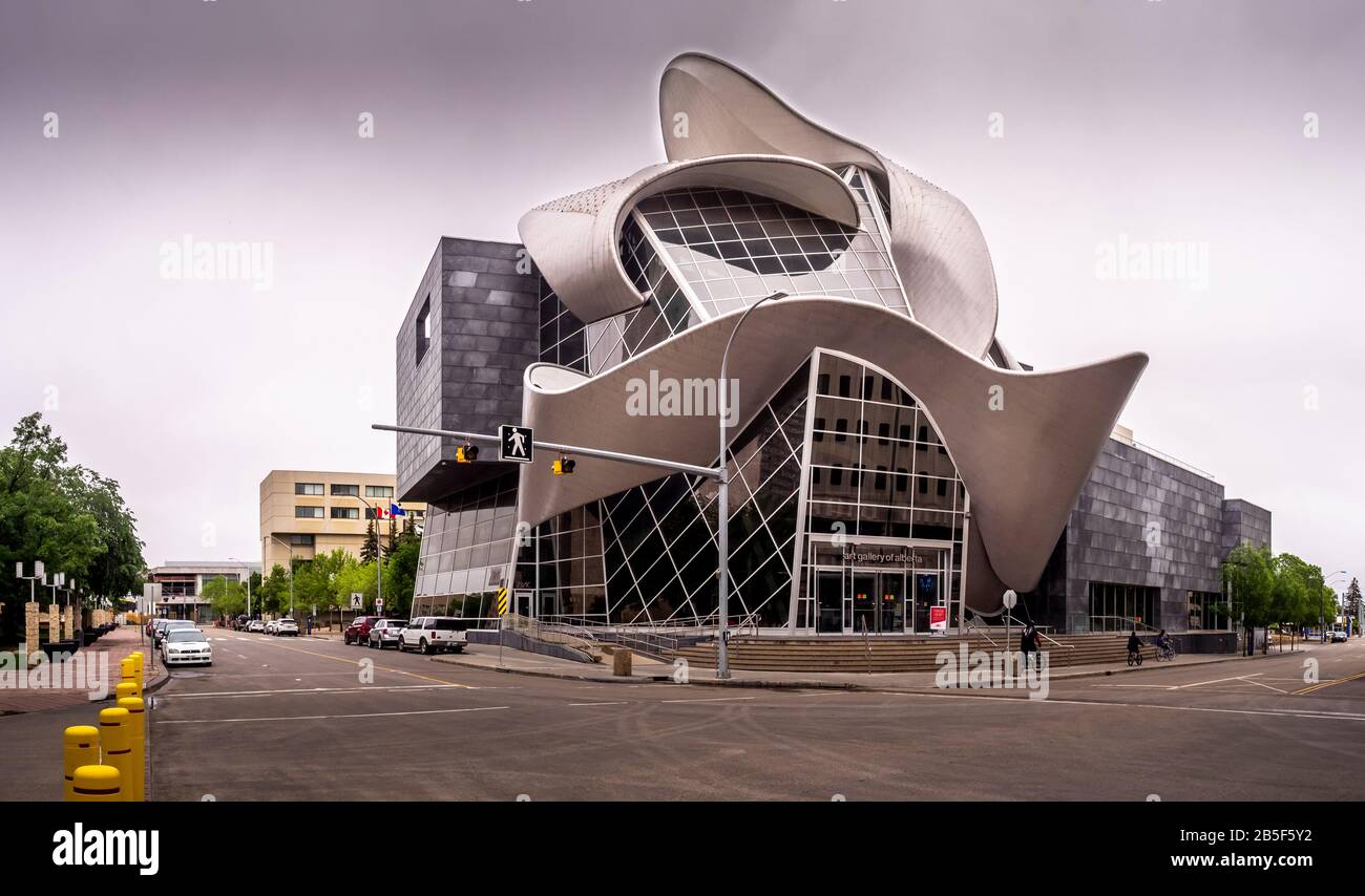 Facciata della Galleria d'arte di Alberta il 21 maggio 2016 a Edmonton, Alberta. Foto Stock
