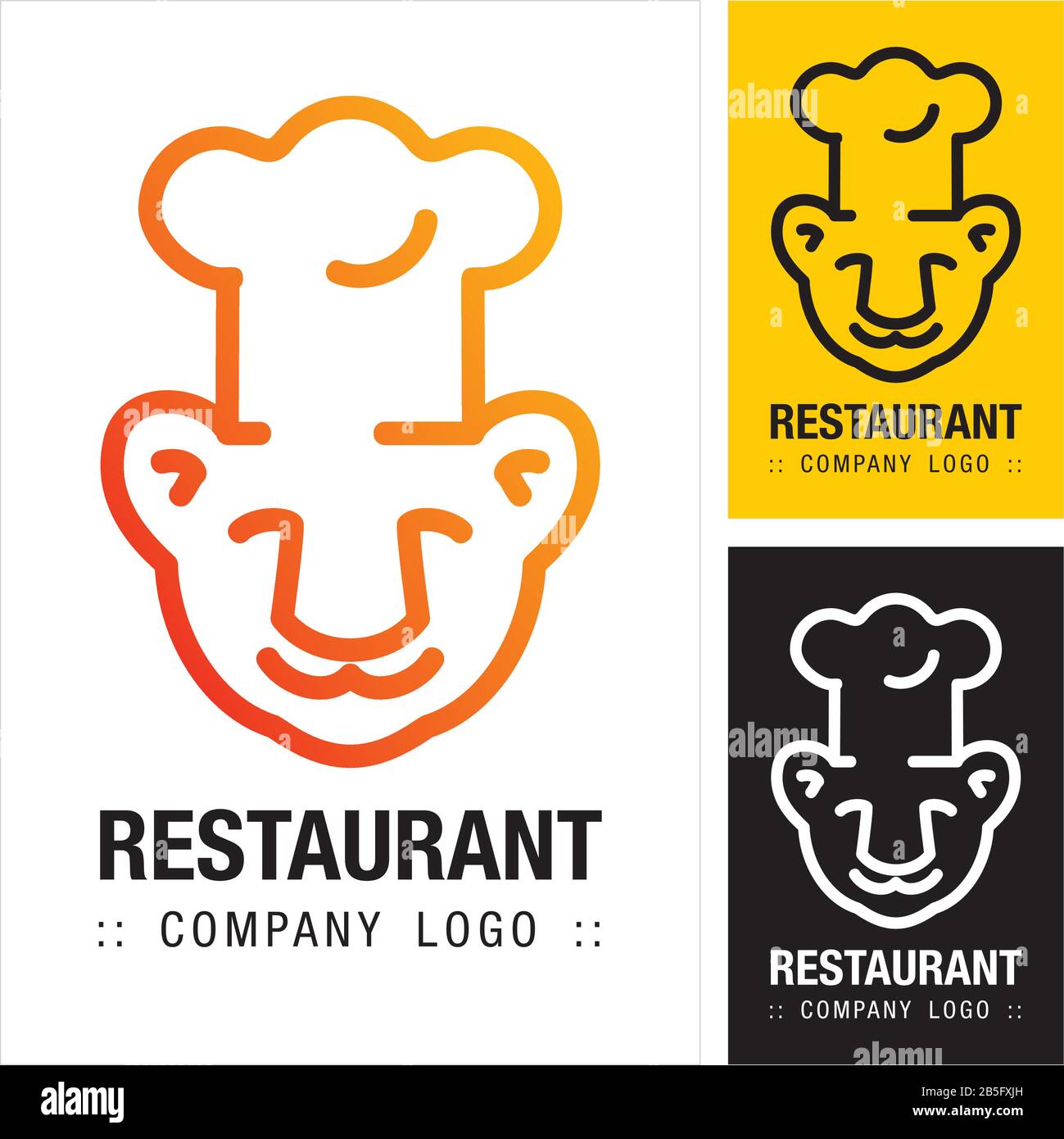 Logo (Logotipo) Di Chef Lion (Lioness) Vector Symbol Company (Restaurant). Illustrazione Dell'Icona Stile Di Cottura. Elegante Concetto Di Identità Moderna Idea Di Design Illustrazione Vettoriale