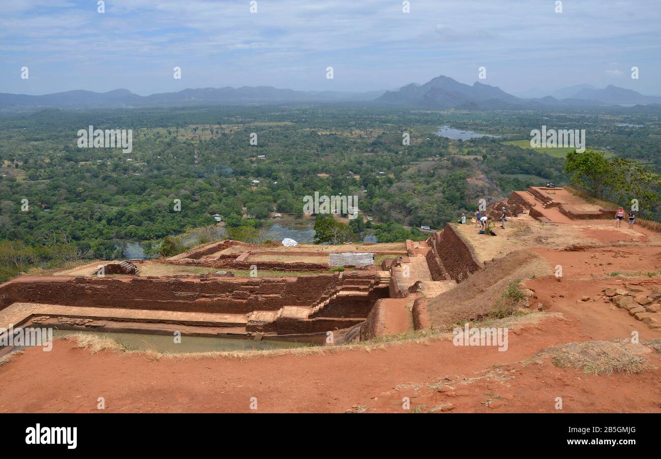 Altopiano, Loewenfelsen, Sigiriya, Sri Lanka Foto Stock