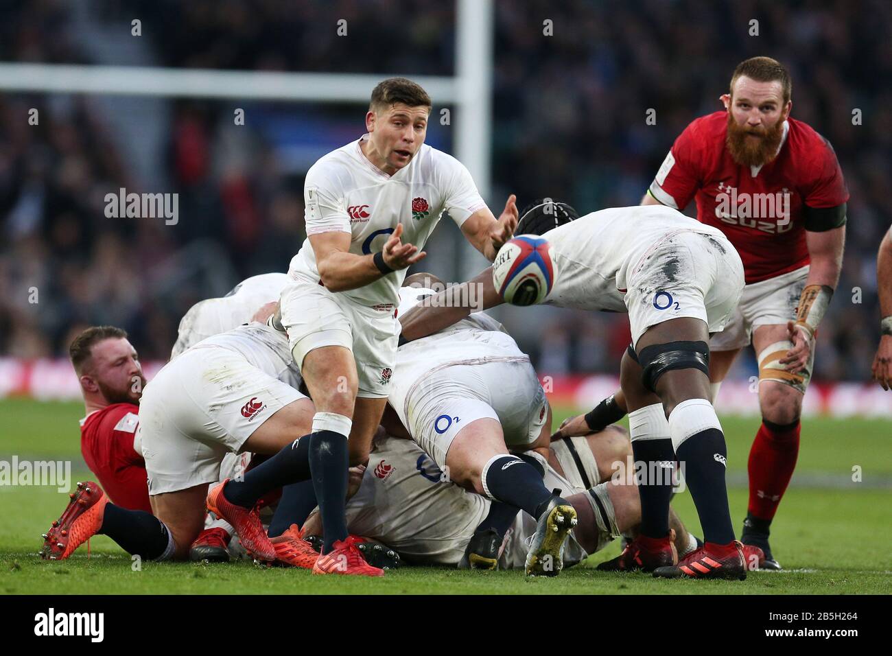 Londra, Regno Unito. 07th Mar, 2020. Ben Youngs d'Inghilterra in azione. Inghilterra / Galles, Guinness sei nazioni 2020 rugby campionato al Twickenham Stadium di Londra il sabato 7th marzo 2020. Si prega di notare che le immagini sono solo per uso editoriale. PIC by Andrew Orchard/Andrew Orchard sports photography /Alamy Live News Credit: Andrew Orchard sports photography/Alamy Live News Foto Stock