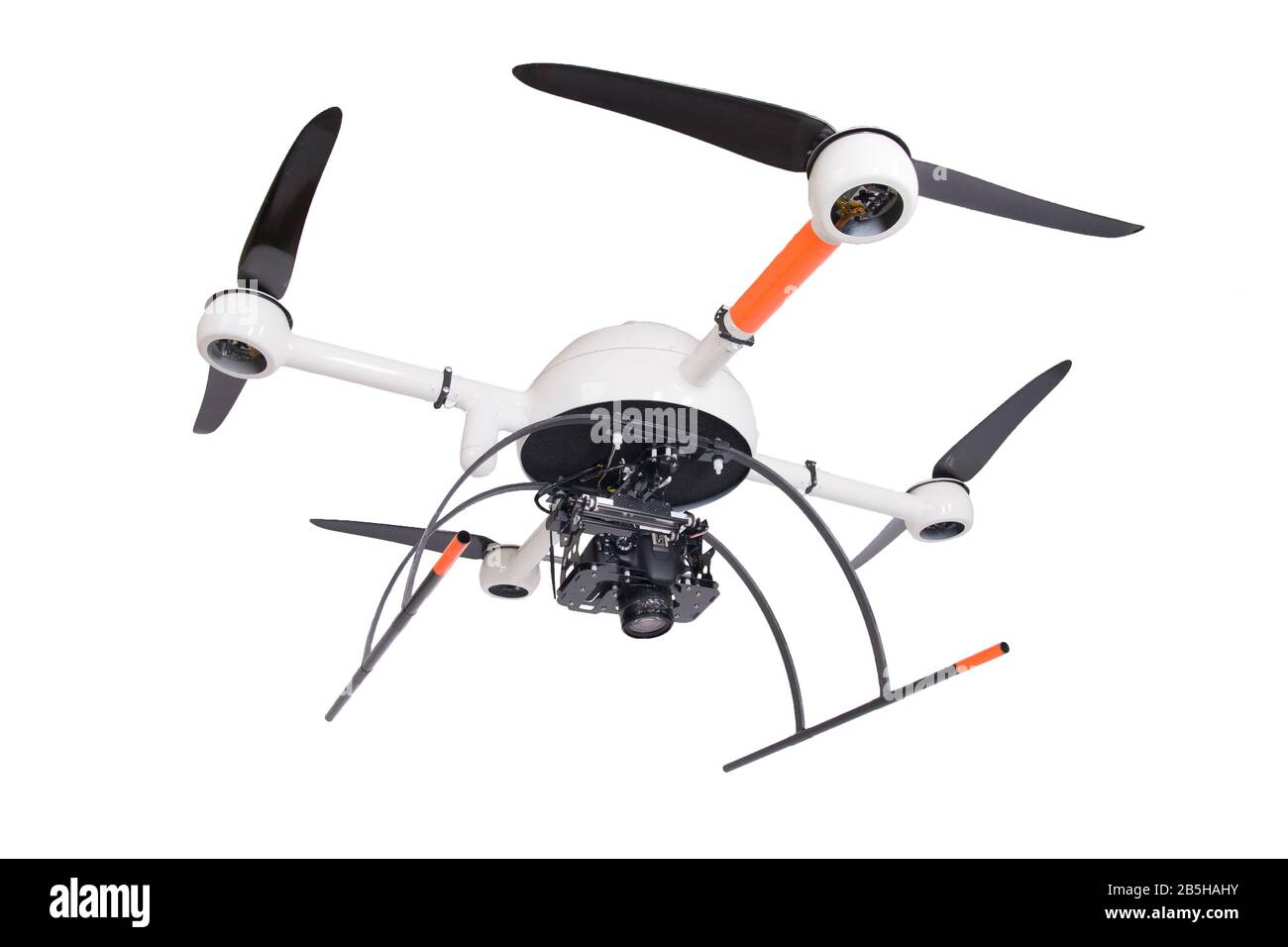 drone isolato su sfondo bianco Foto Stock