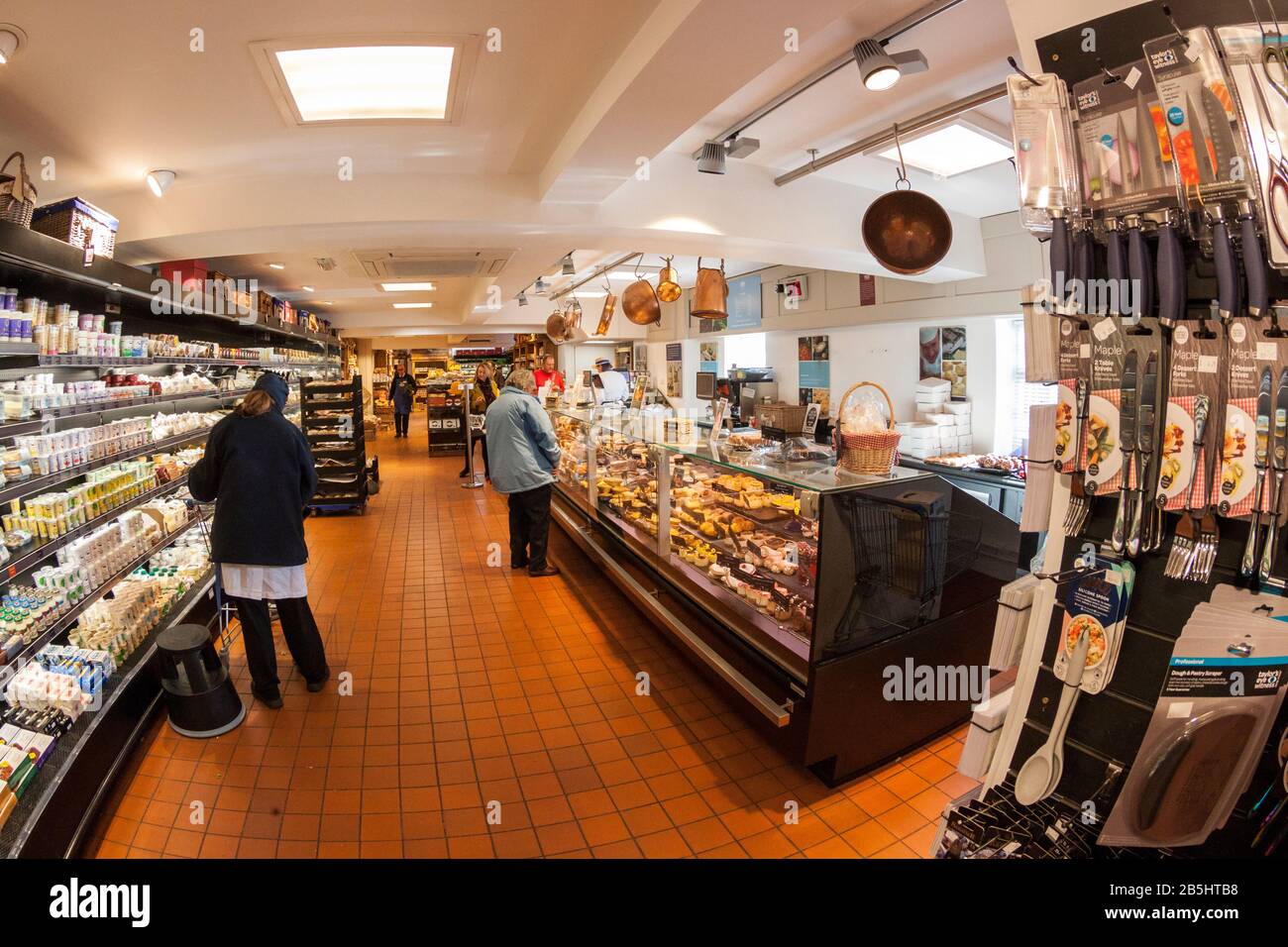 Chatsworth Farm Shop interno, Pilsley, Derbyshire Foto Stock